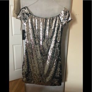 Venti6 from Italy Reversible Sequin Dress